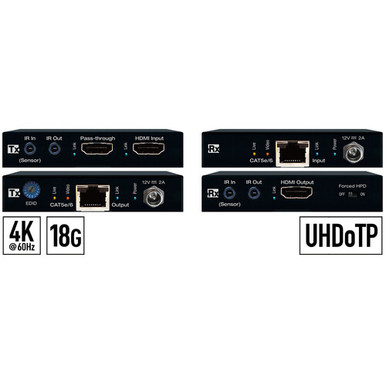 Key Digital EX18G 4K/18G HDR HDMI over Single Cat 5e/6 Cable Extender Kit (115')