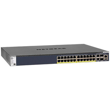 Netgear M4300-28G-PoE+ 26-Port 1G/10G PoE+ Compliant Managed Network Switch with SFP+ (630W)