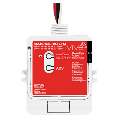 Lutron PowPak Relay Module with Softswitch RMJS-16R-DV-B-EM