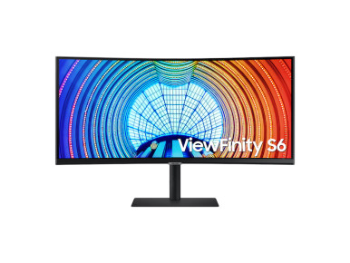 Samsung Business S34A654UBN Series 34 Inch Curved WQHD 3440x1440 Computer Monitor, HDR10, 100 Hz, USB-C, DP Daisy Chain, HDMI 2.0, USB 3.0 Hub