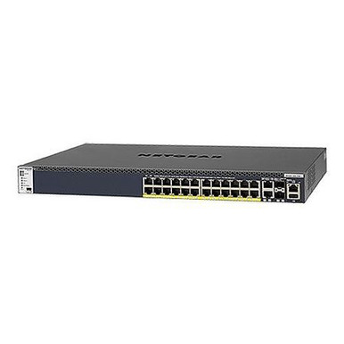 Netgear GSM4328PB M4300-28G-PoE+ 24x1G PoE+ Stackable Managed Switch with 2x10GBASE-T and 2xSFP+ (1000W PSU)