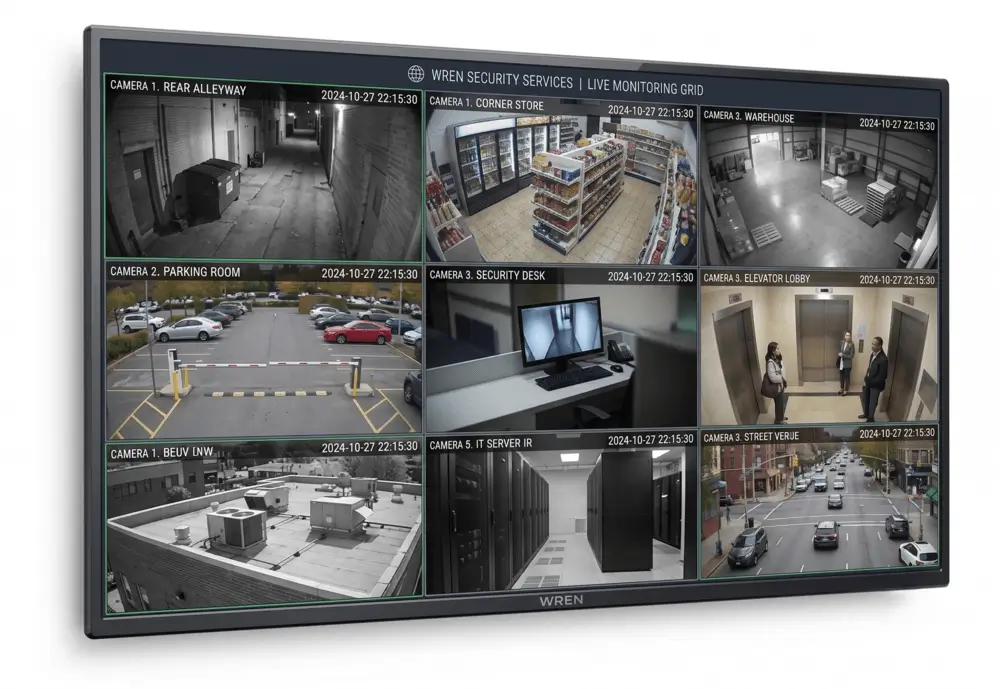 Wren GVM43 43" LED Monitor 24VDC CCTV PVM Public View