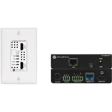 Atlona 4K HDMI over HDBaseT 2x1 Switch Wall Plate Extender Kit