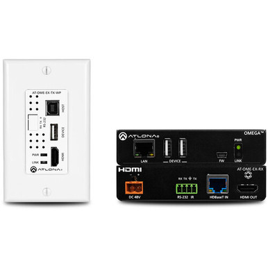 Atlona Omega 4K/UHD HDMI/USB-over-HDBaseT Wall-Plate Extender Kit (230')
