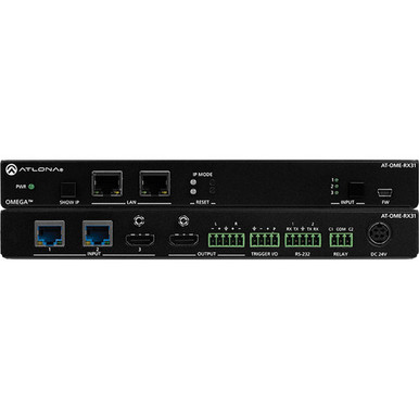 Atlona AT-OME-RX31 3×1 AV Switcher and Receiver with Scaler and Dual HDBaseT Plus HDMI Inputs