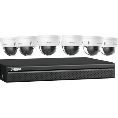Dahua Technology N588D63S 8-Channel 4K UHD ePoE NVR with 3TB HDD &amp; 6 4K Dome Cameras Kit