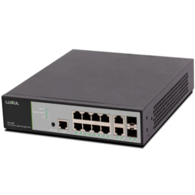 Luxul XMS-1208P - switch - 12 ports - managed - rack-mountable