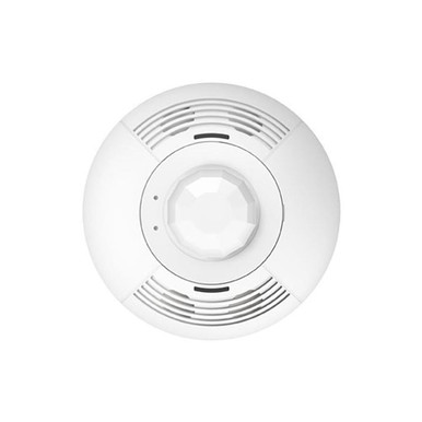 Lutron LOS-CDT-500R-WH Occupancy Sensor, 20 to 24 VDC, Passive/Ultrasonic Infrared Sensor, 500 sq-ft Coverage, 180 deg Viewing, Ceiling Mount