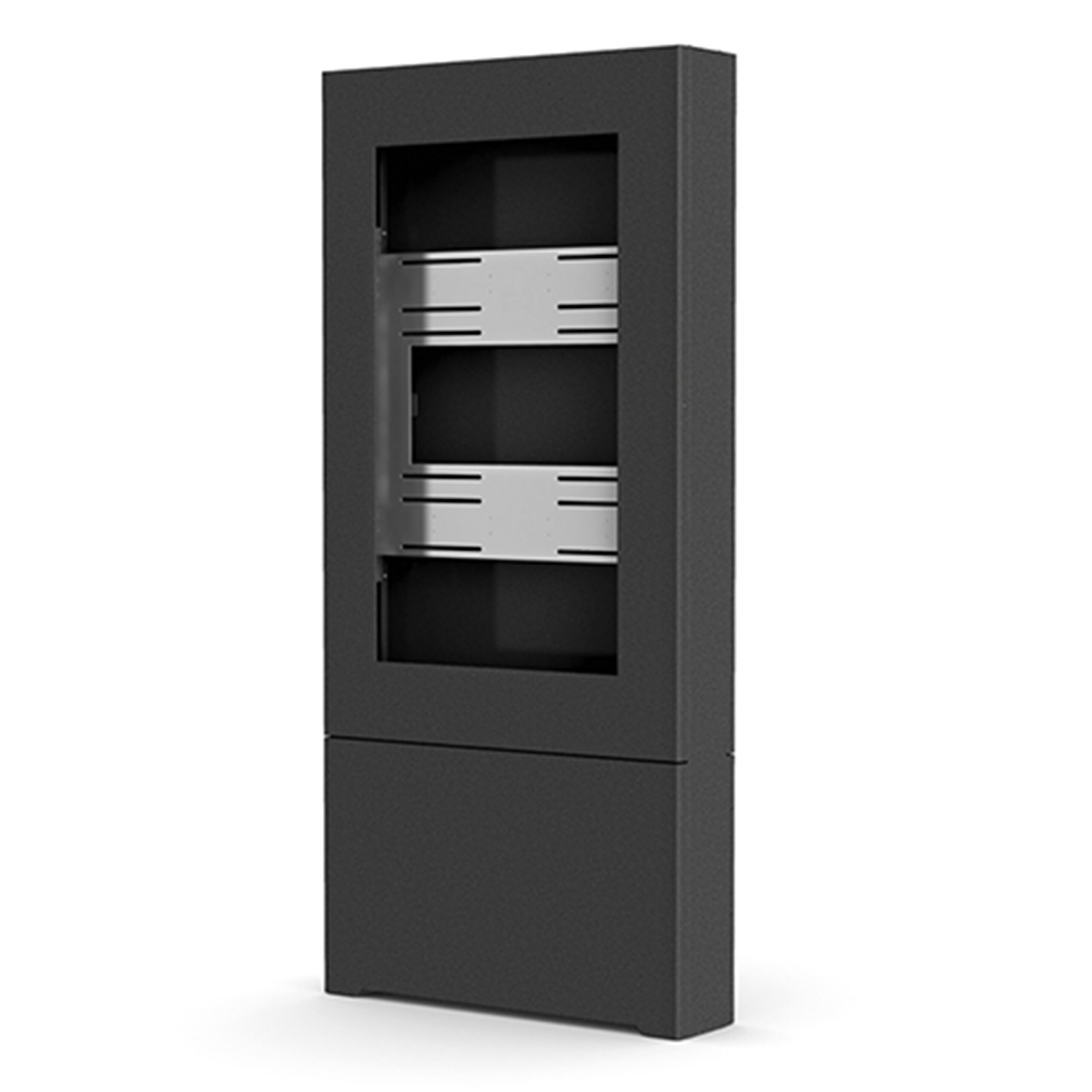 49" PORTRAIT FLOOR KIOSK, BLACK