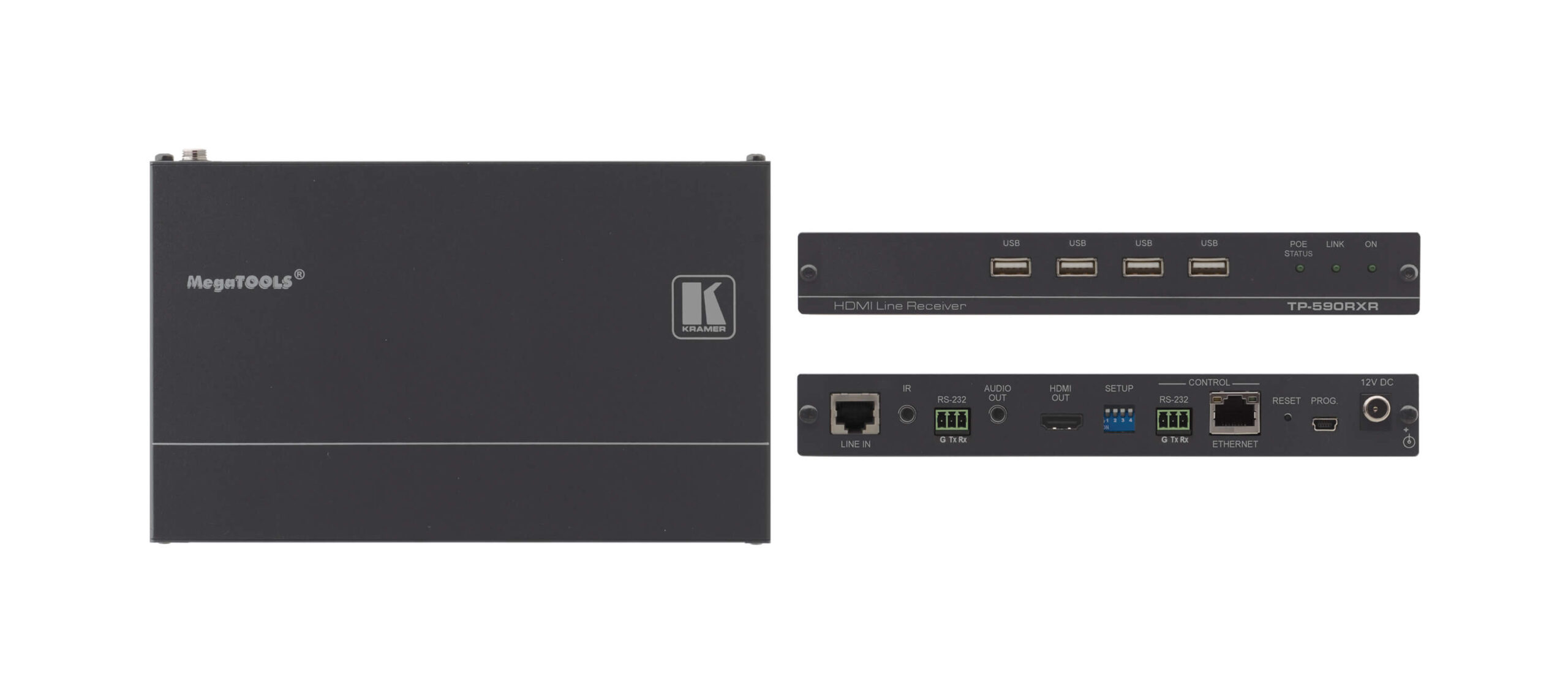 4K60 4:2:0 HDMI Receiver with USB, RS 232, &amp; IR HDBaseT 2.0