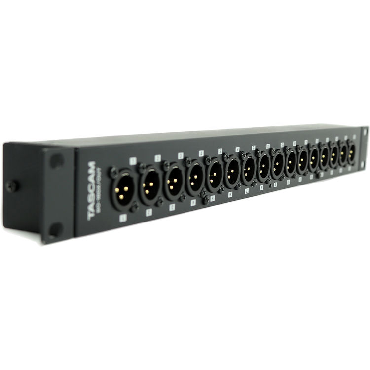 TASCAM BO-16DX/OUT Rackmount 16-Channel DB25 to XLR Male Adapter