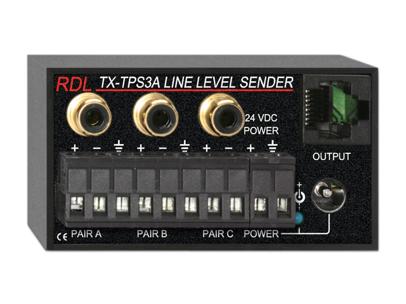 Active Three-Pair Sender-Twisted Pair Format-A-balanced line inputs