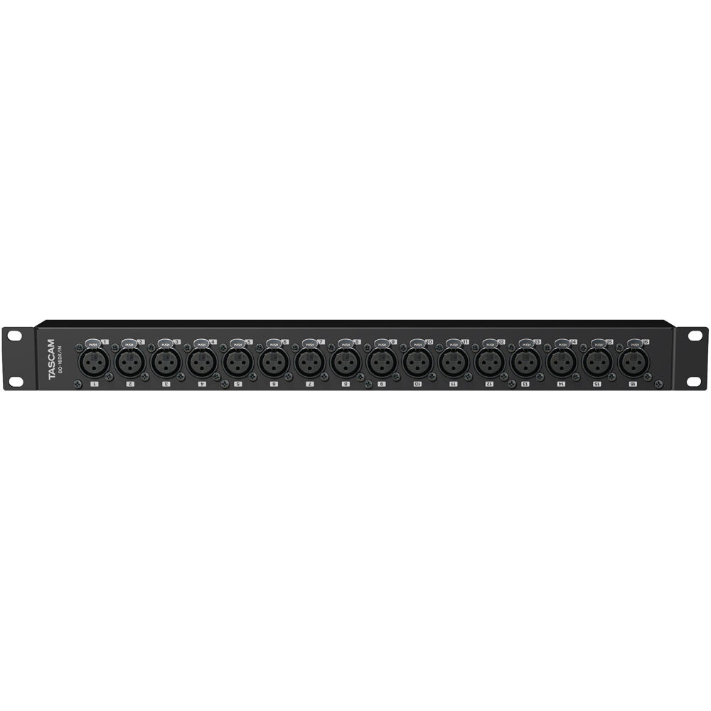TASCAM BO-16DX/IN Rackmount 16-Channel XLR Female to DB25 Adapter