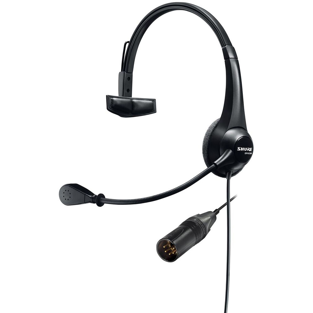 Lightweight Single-Sided Broadcast Headset with Neutrik 5-Pin XLR cable
