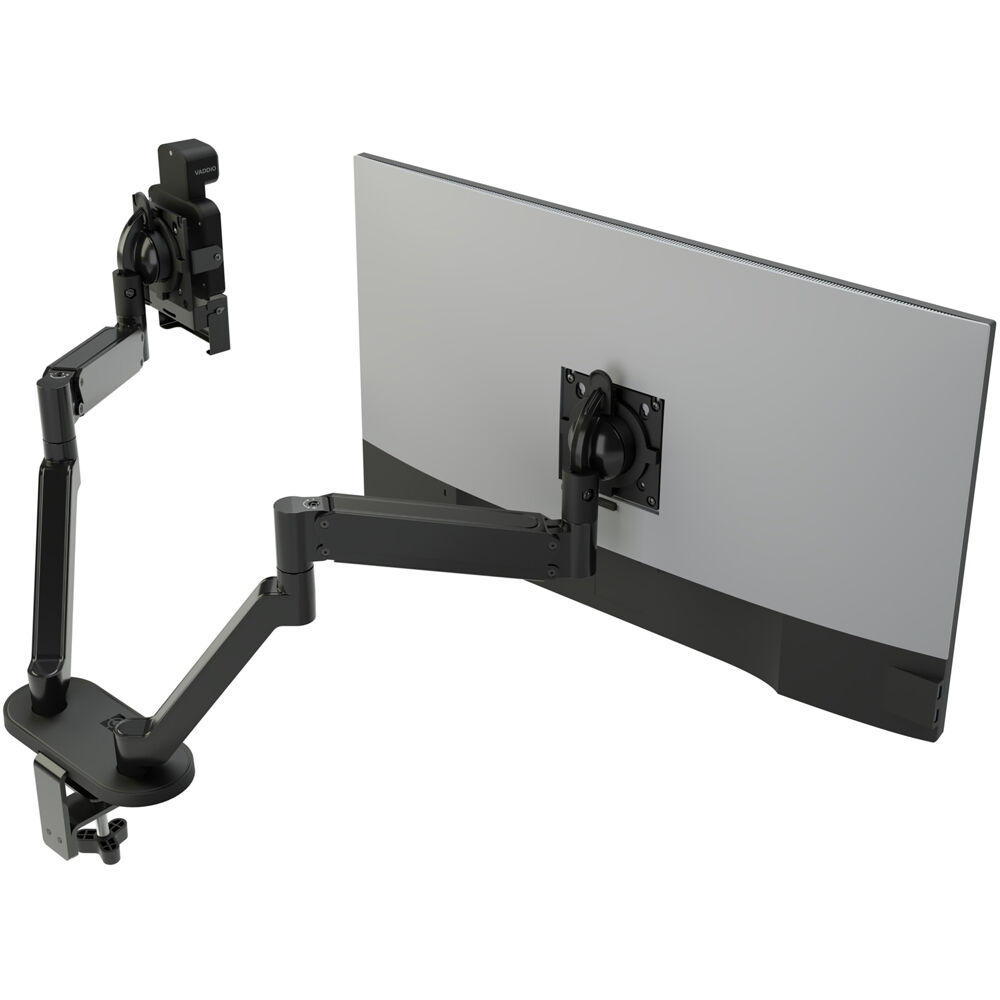 DUAL DYNAMIC MONITOR ARM BLACK