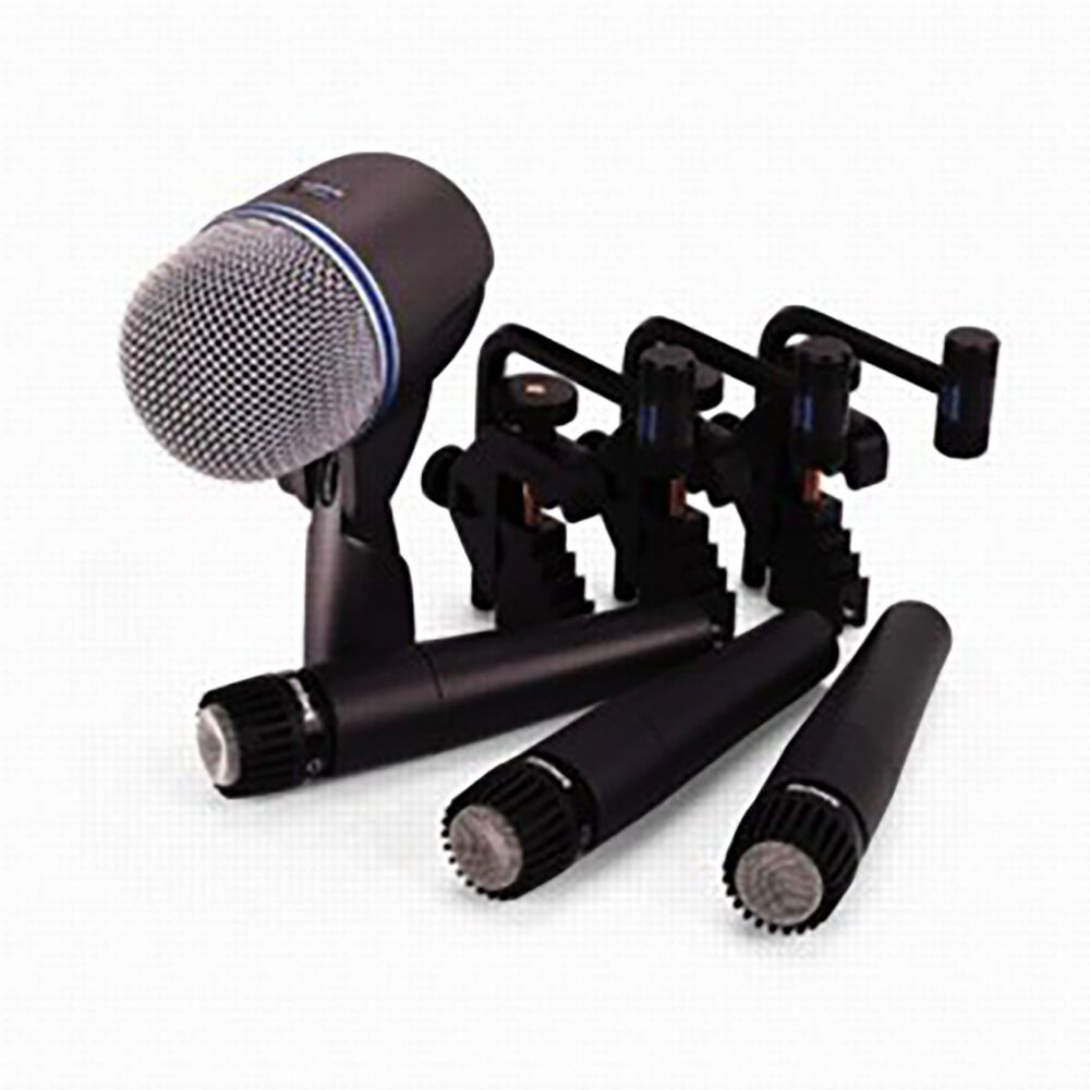 Drum Microphone Kit- 3 SM57 Mic 1 BETA 52A 3 A56D