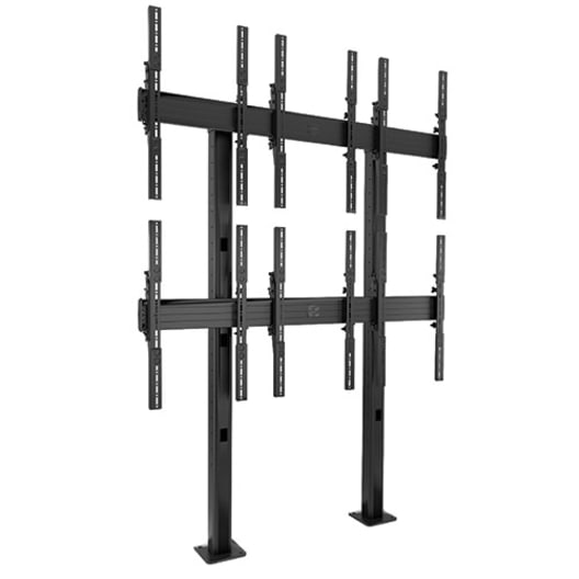 FUSION 3x2 Portrait Bolt-Down Freestanding Video Wall for Large Displays