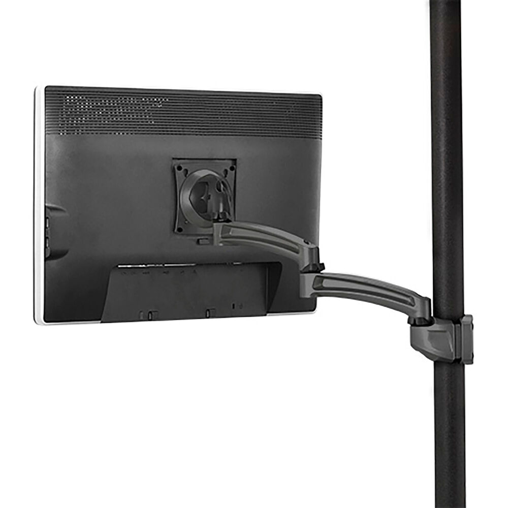 K2 POLE MNT SINGLE DISPLAY 2L ARM, BLK