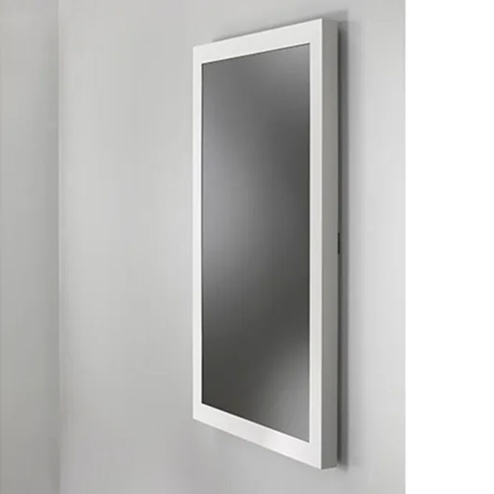 65" PORTRAIT ON-WALL KIOSK W/GLASS, WHT