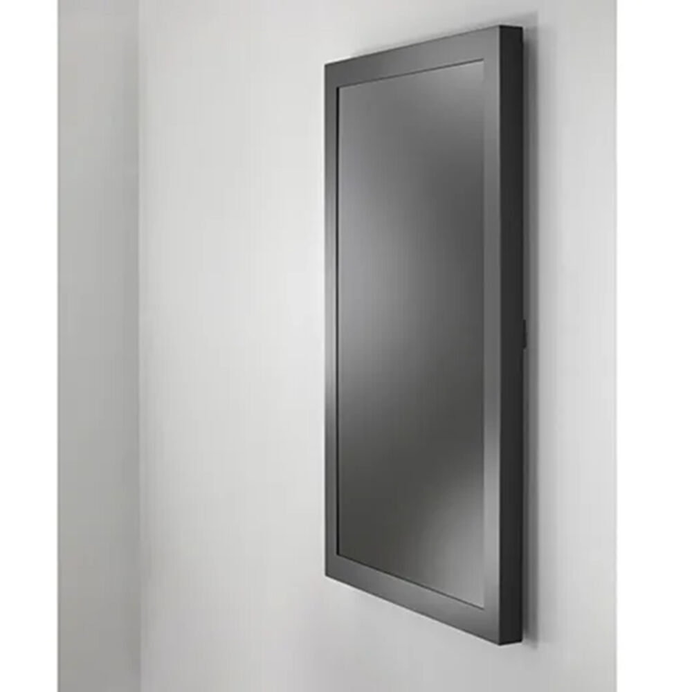75" PORTRAIT ON-WALL KIOSK W/GLASS, BLK