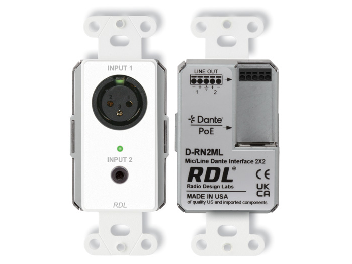 Mic/Line Dante Interface White