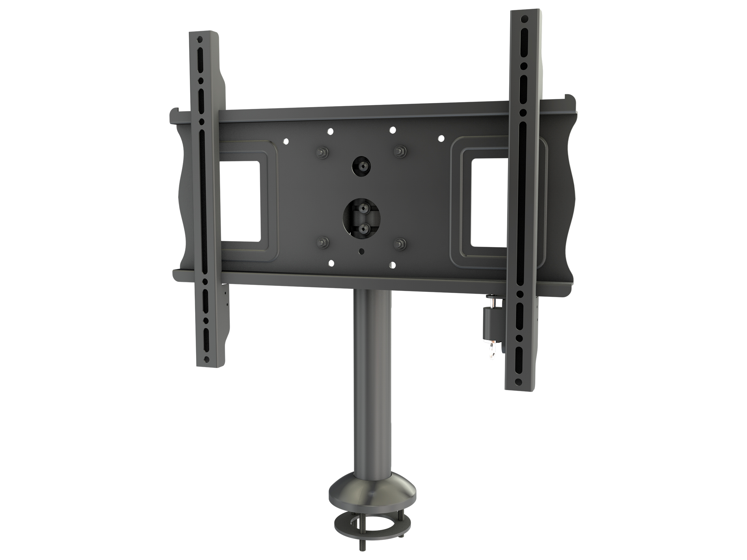Mustang Pro Desktop Stand 400x400 125lbs Bolt down security cover+lock
