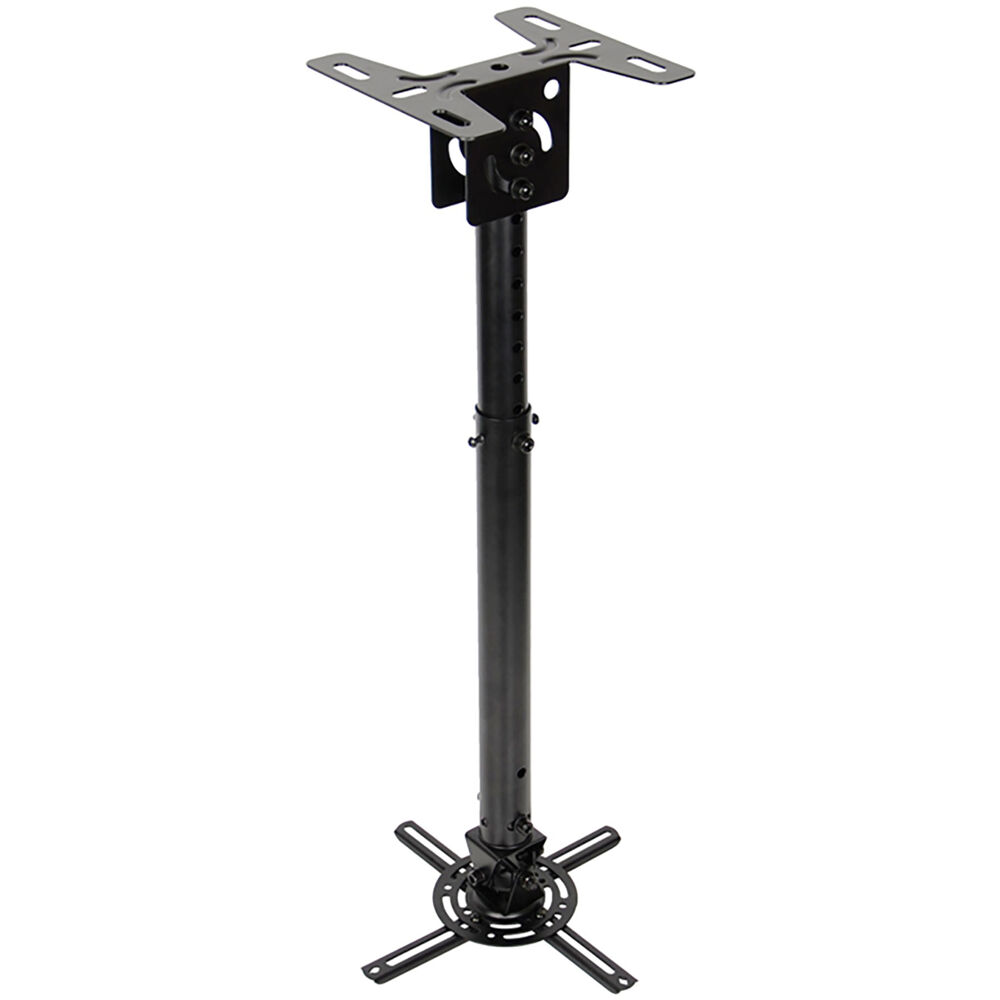 Low profile universal ceiling mount with extension poles (black color)