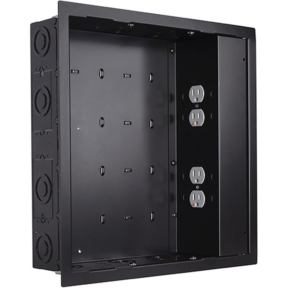 In-Wall Large BLK - W/ Surgex 2 Outlets