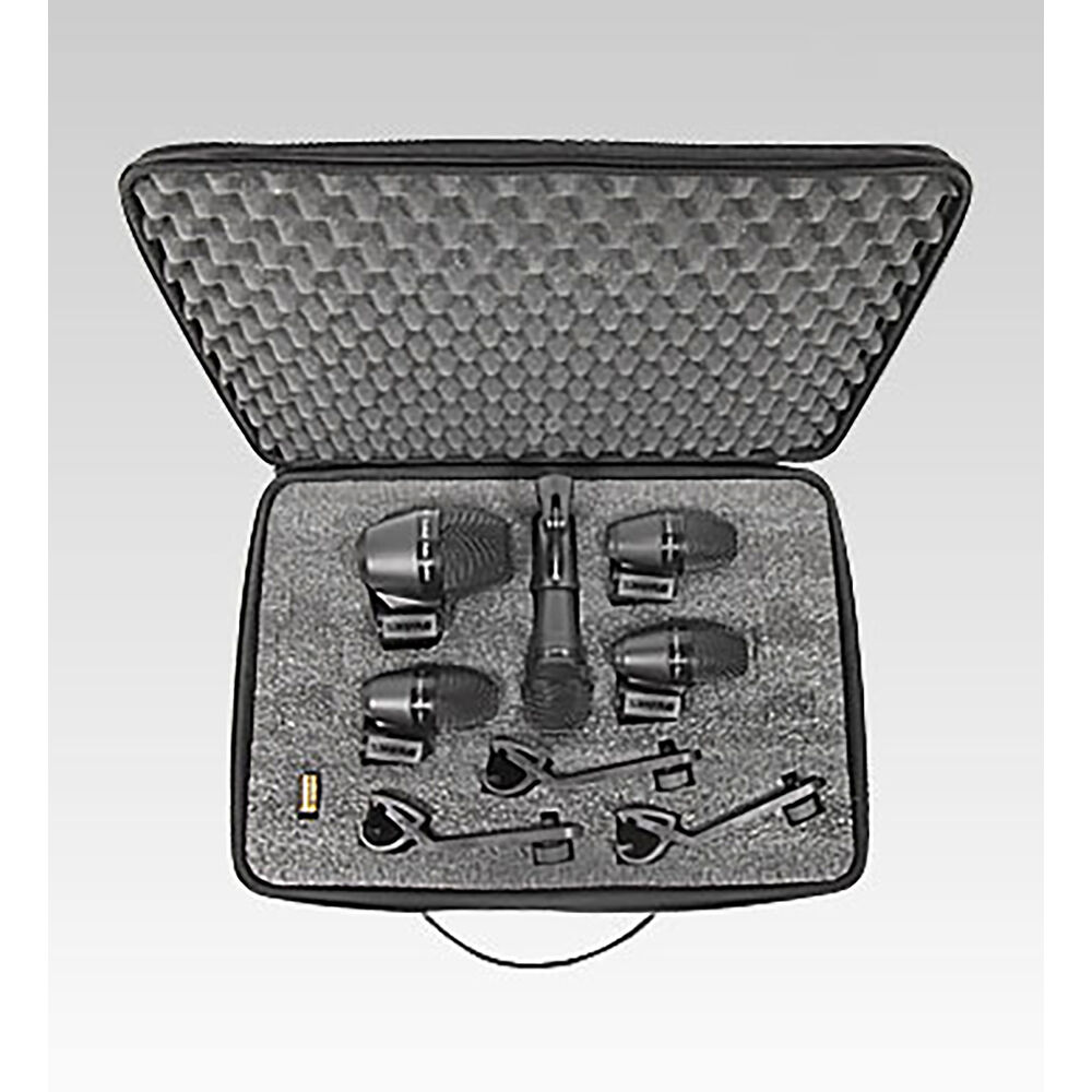 5-piece drum mic kit including 1-PGA52; 3-PGA56;  1-PGA57; 1-A25D stand adapter; 3-AP56DM drum