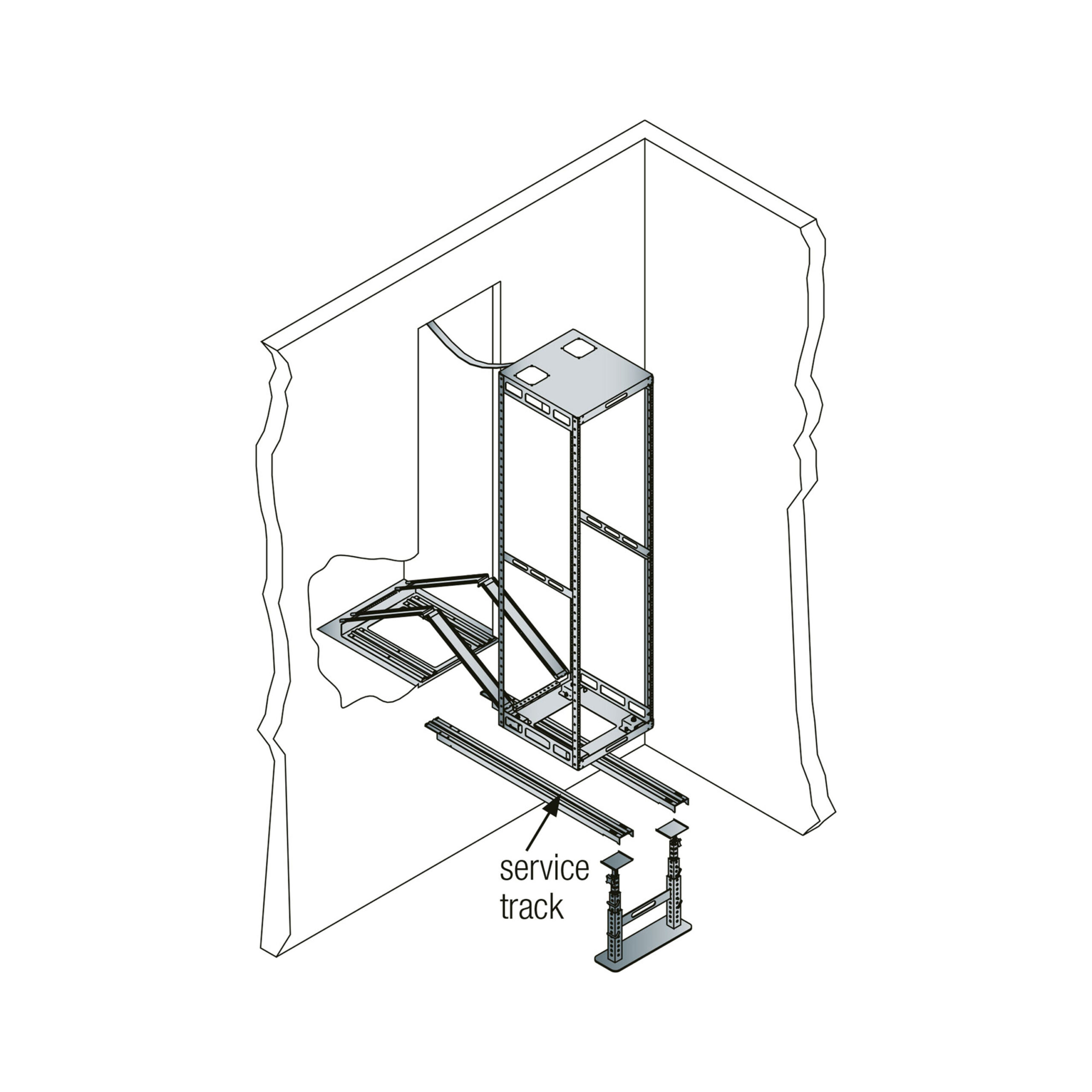 PR 25"REMOVABLE SERVICE TRACKS
