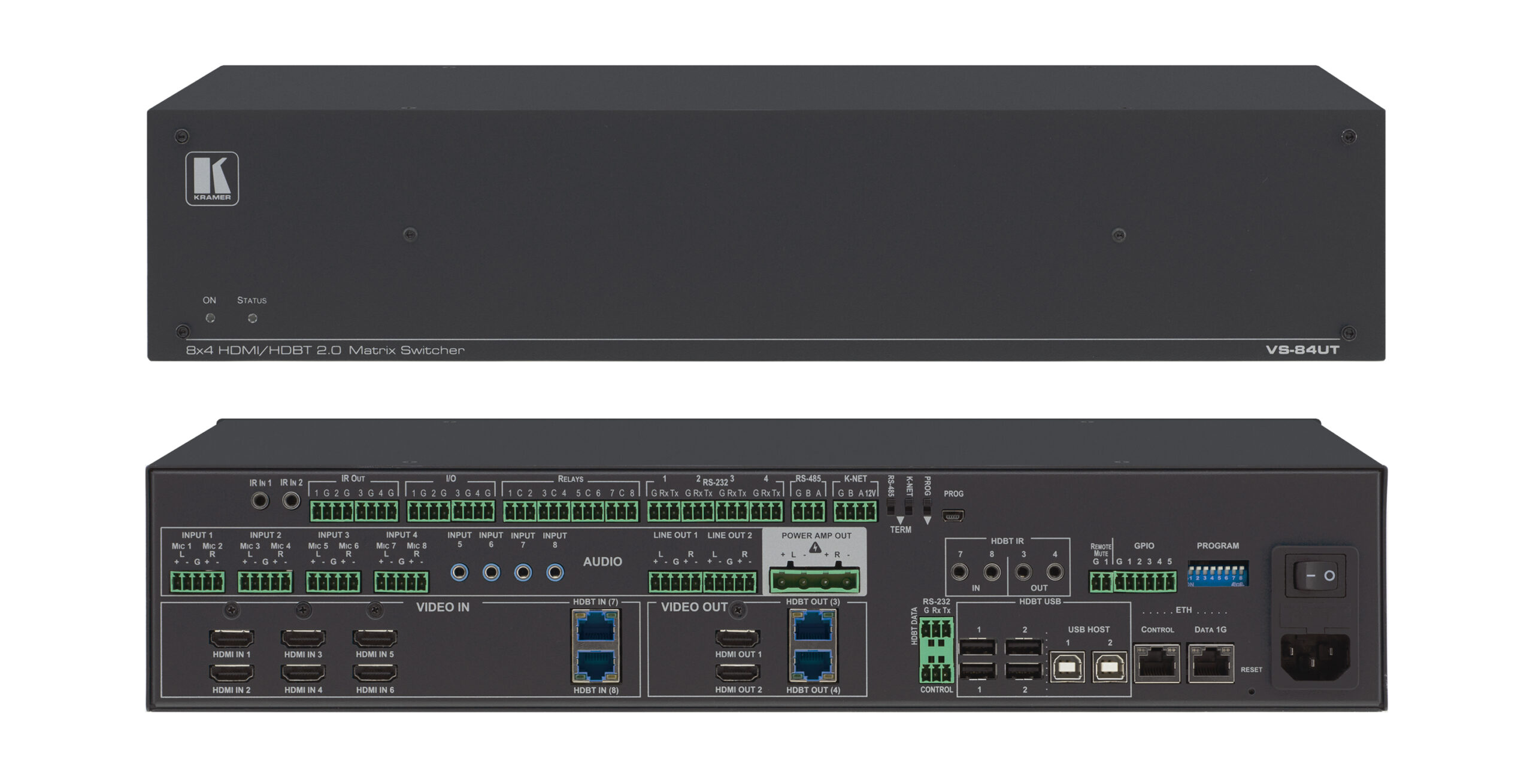 Presentation System 8x4 4K60 4:2:0 Cntrlr,POE, Amp