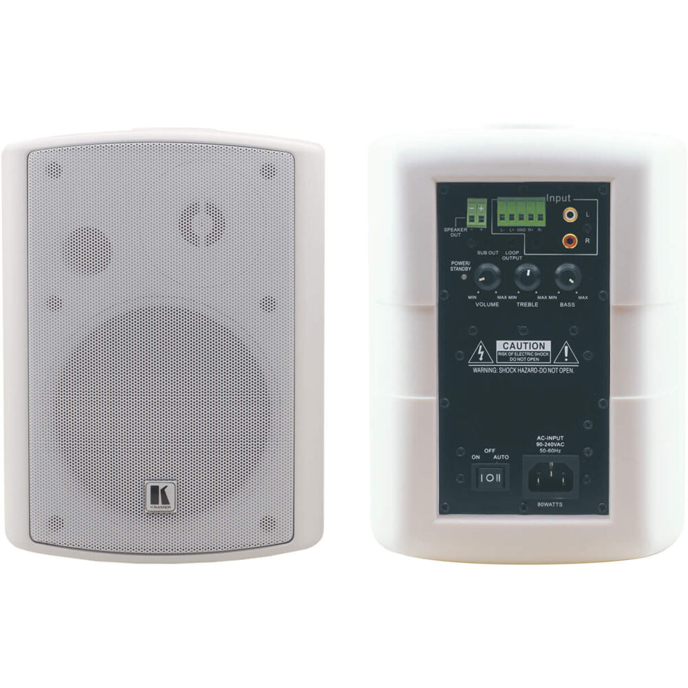 5.25" On-Wall 2-Way Powered Speakers. Replaces SPK-WA511 - White