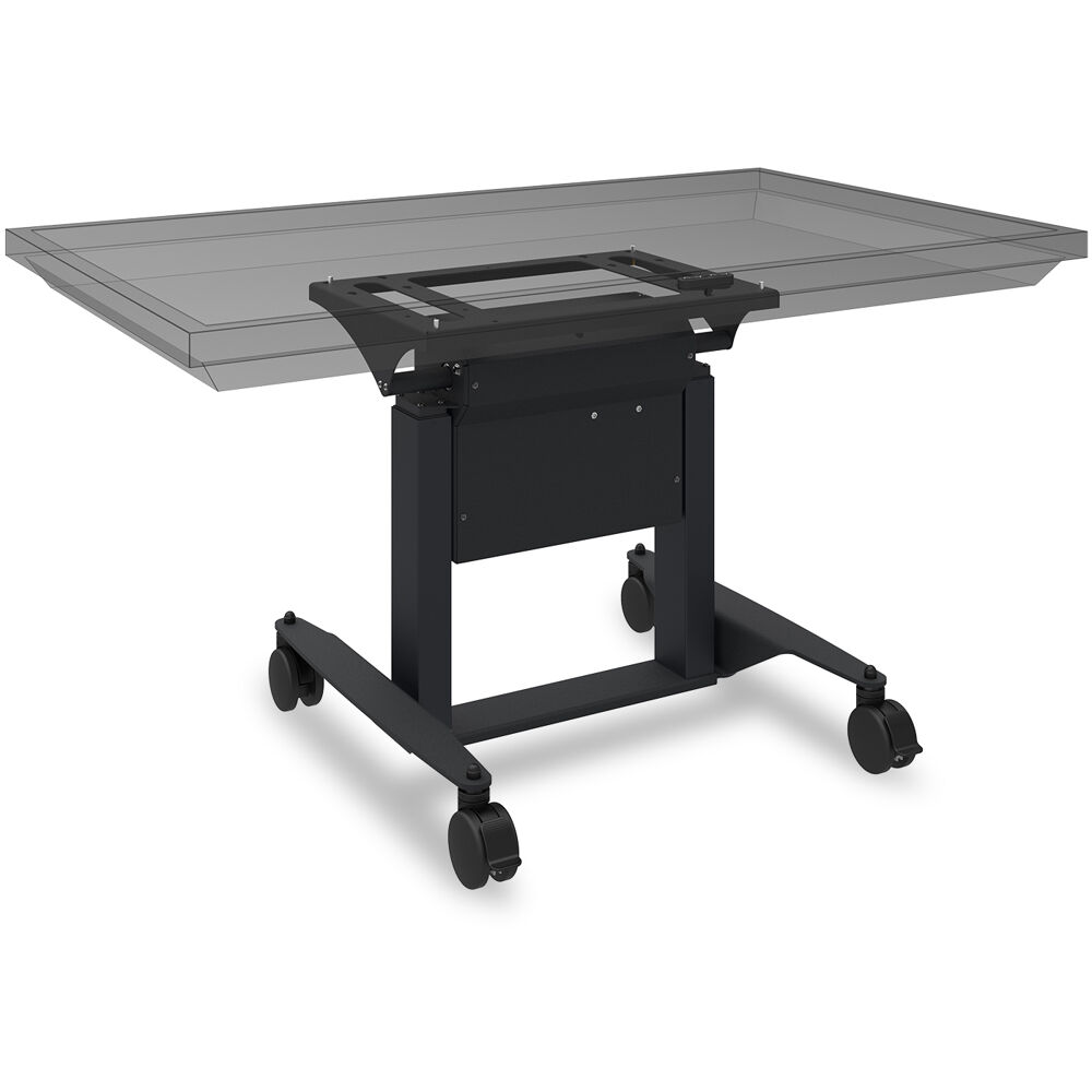 e-Box Title &amp; Table stand with wheel (fast travel, low profile) VESA