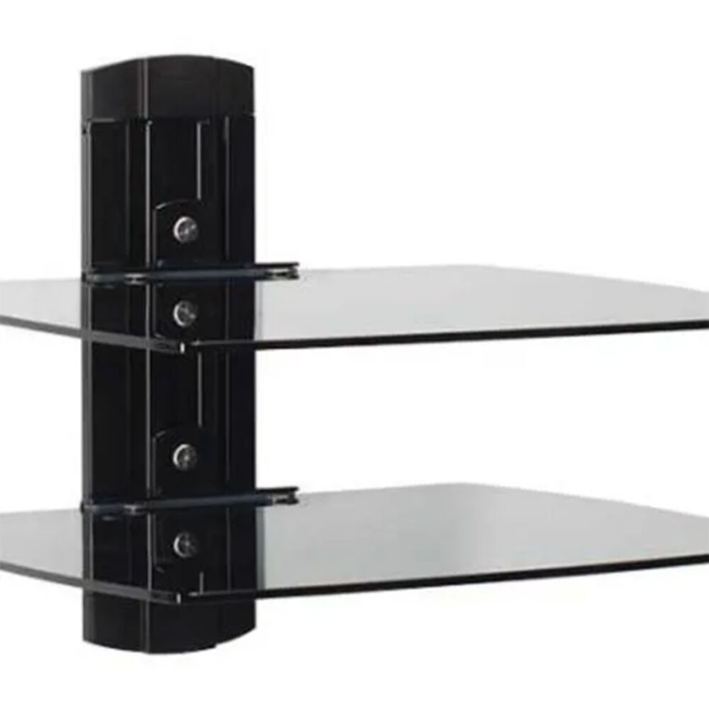Vertical Series 2-Shelf Single Column On-Wall Component Shelf