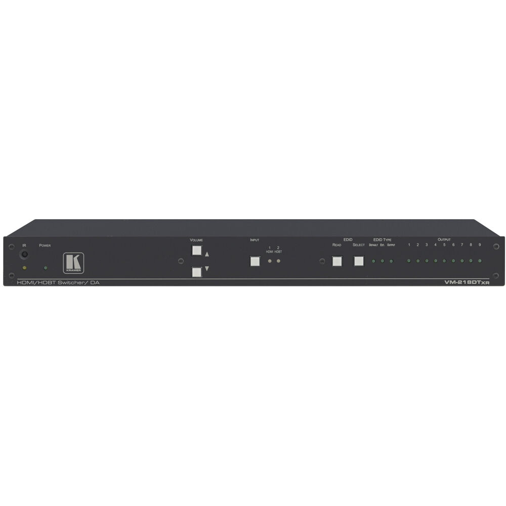 2x1:8 4K UHD HDMI and HDBaseT Distribution Amplifier