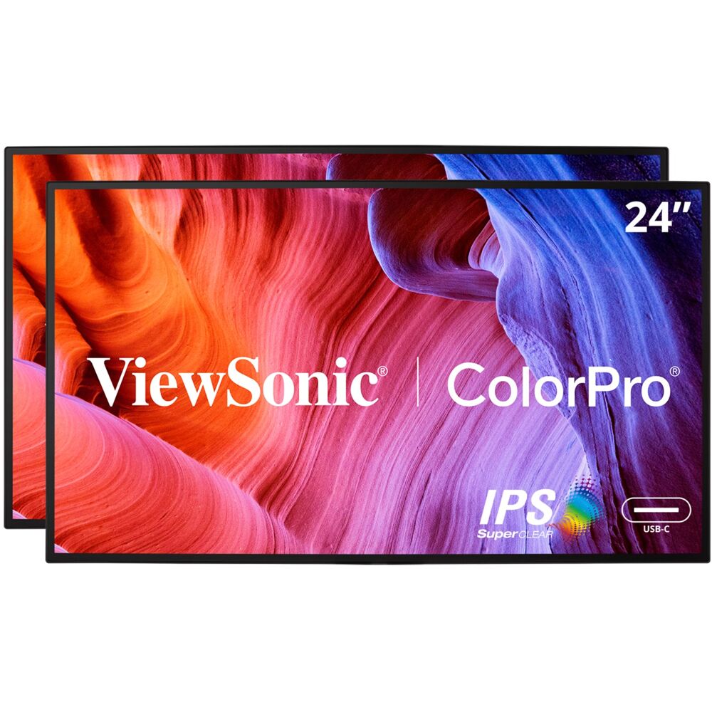 ViewSonic 24" ColorPro 1080p Dual Pack Head-Only IPS Docking Monitors