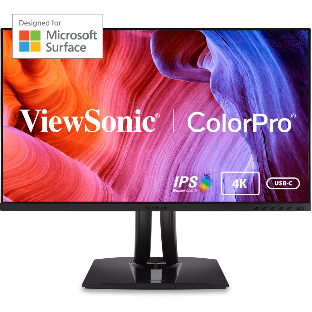 ViewSonic 27" ColorPro 4K UHD Ergonomic Designed for Surface Monitor with USB C