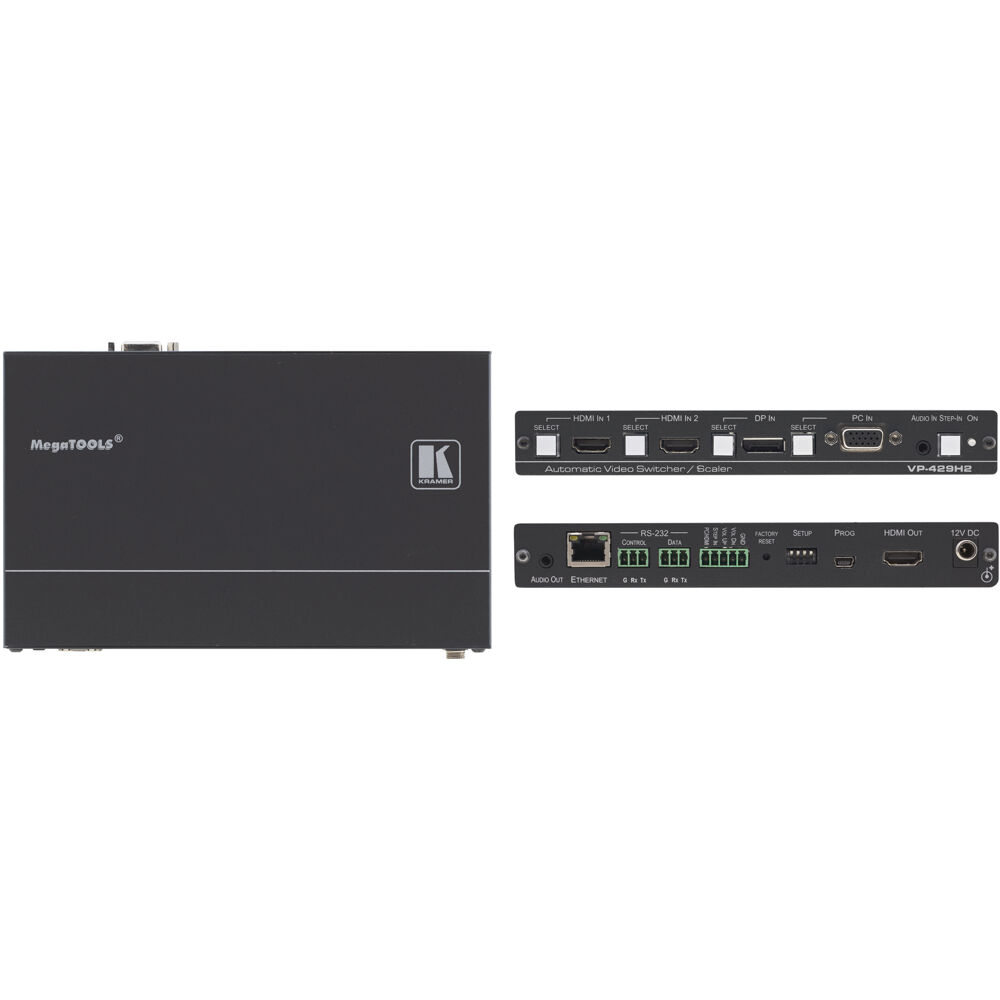 4K60 4:4:4 Scaler / Switcher with 2 HDMI, 1 DP and 1 VGA input
