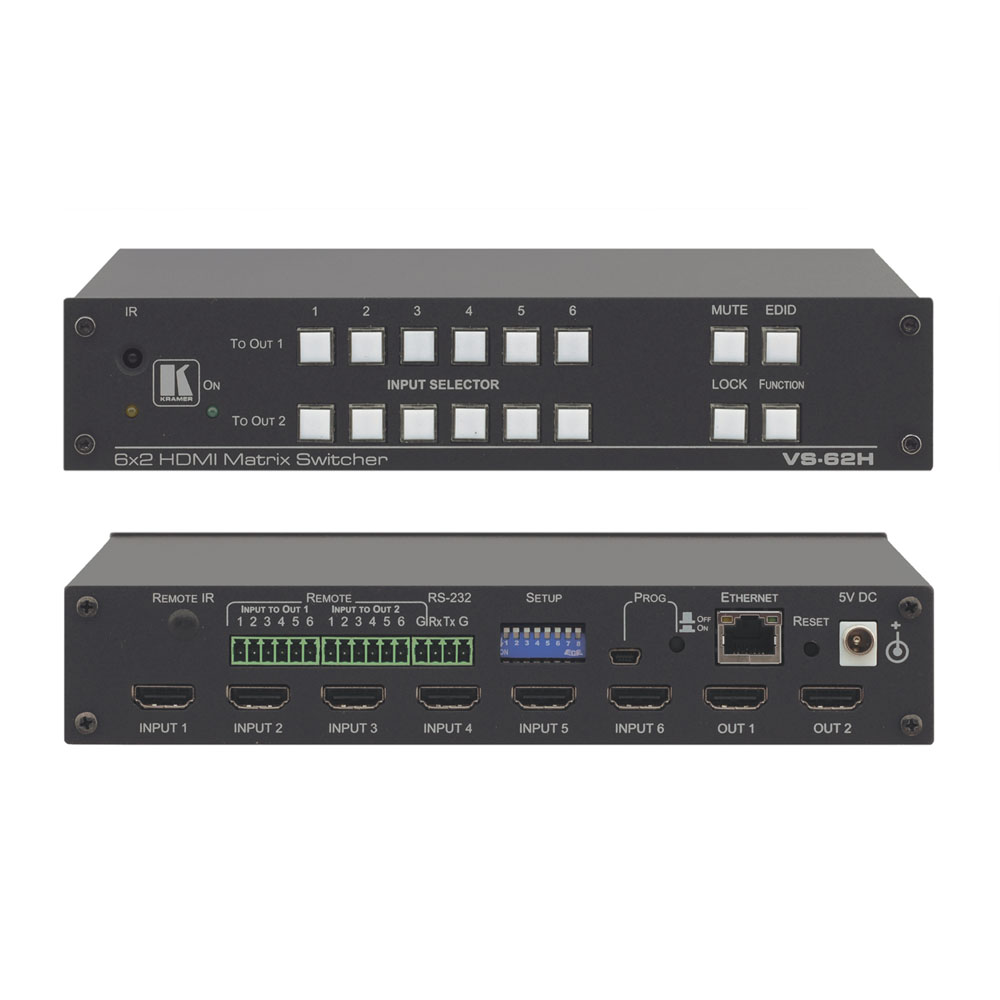 6x2 4K HDMI Matrix Switcher