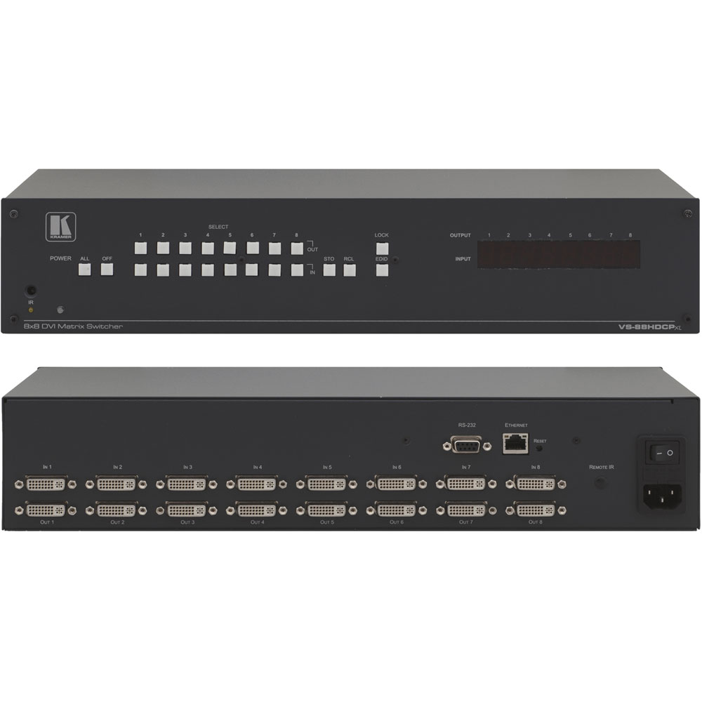 8x8 DVI (HDCP) Matrix Switcher