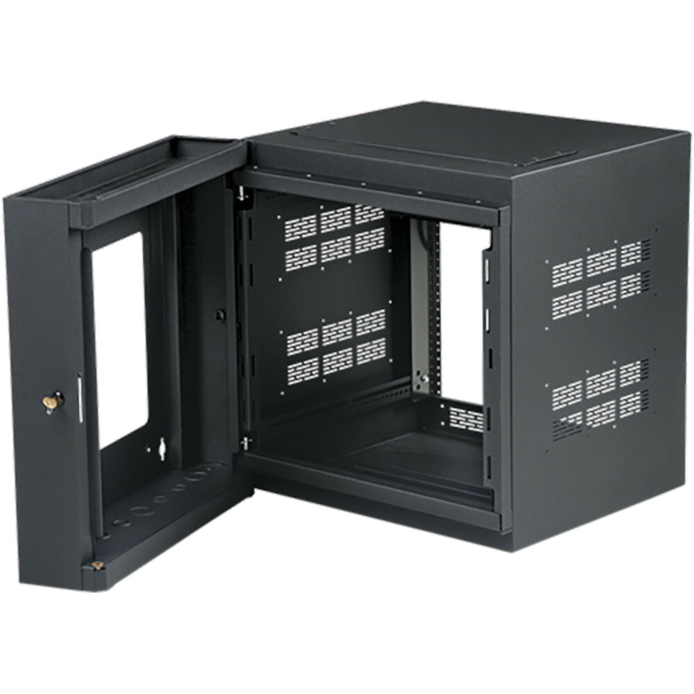 12RU HIGH STRENGTH WALL CABINET WITH ADJUSTABLE RAILS, 23.5 INCH DEEP