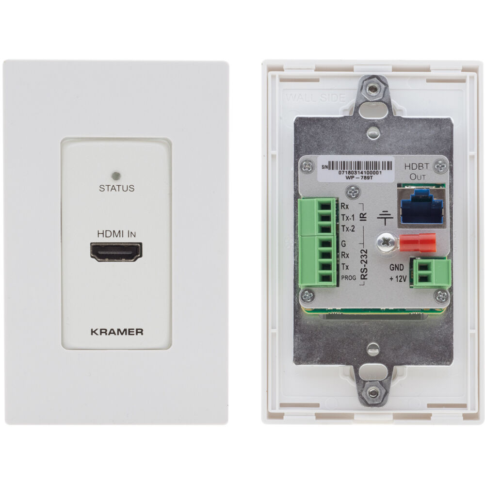 4K60 4:2:0 HDMI 1-Gang PoE Wall-Plate Transmitter with RS-232