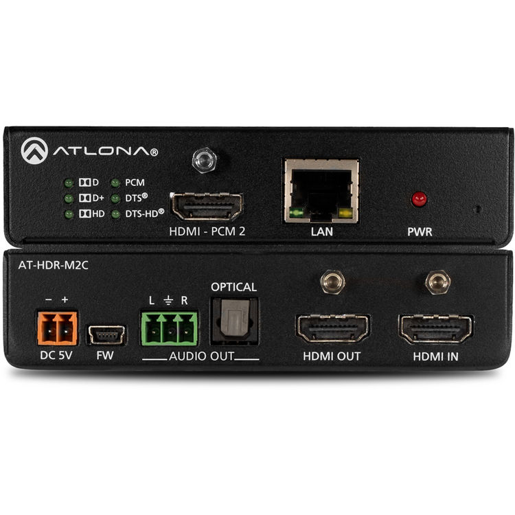 Atlona At-uhd-m2c-bal 4k/uhd Hdmi Multi Channel Digital to Two-Channel Balanced Analog Audio Converter