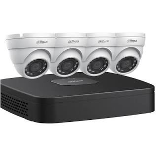 Dahua Bundles IP Kit: 4-Ch NVR + 4 x 4MP, Mini Eyeball Cameras Security Camera, White (N444E42) [USED]