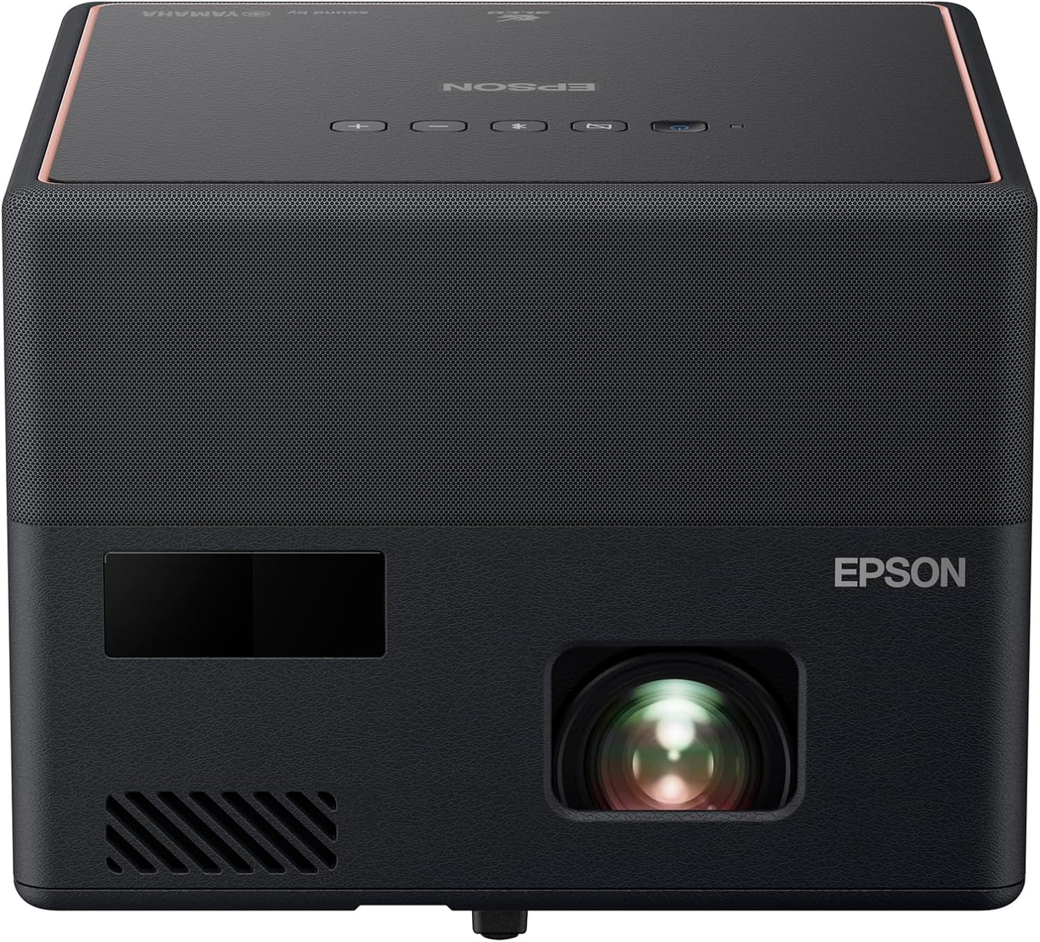Epson EpiqVision Mini EF12 Smart Streaming Laser Projector, HDR, Android TV, Movies, Family Gaming, Portable, sound by Yamaha, 3LCD, Full HD 1080p, 1000 lumens Color &amp; White Brightness Bluetooth Black [USED]