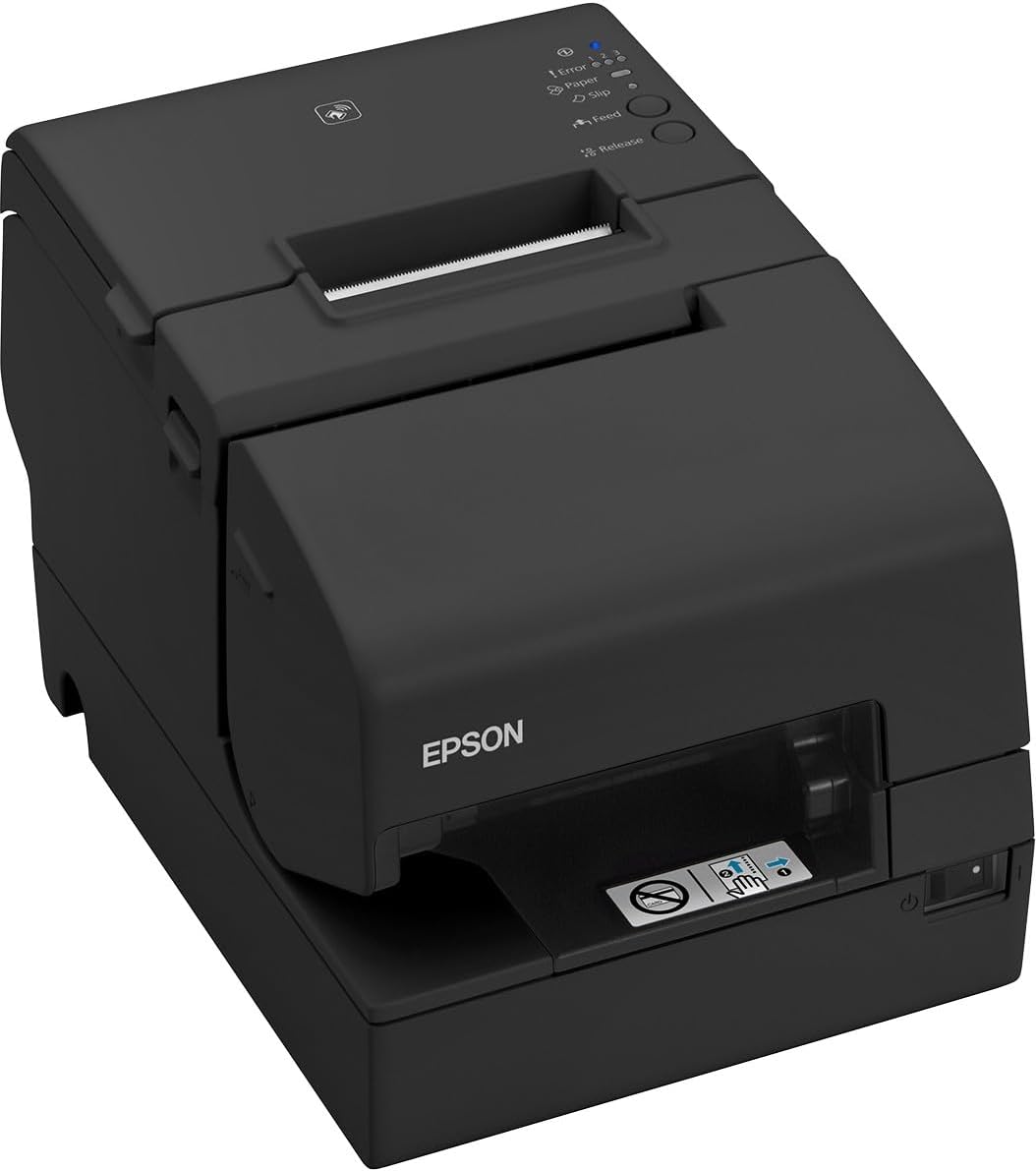HP TM-H6000V Mobile Direct Thermal Printer - Monochrome - Portable - Receipt Print - Ethernet - USB - with Cutter - Black [USED]