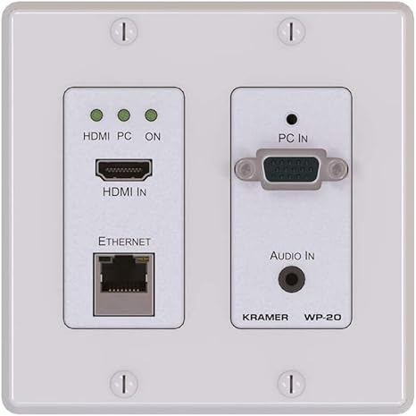 Kramer WP-20(B) HDMI/XGA/Ethernet/RS-232/Stereo HDBaseT WP Extender (Transmitter)/Black