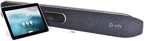 Poly - Studio X50 (Polycom) with TC8 Touch Controller - 4K Video & Audio Bar - Conferencing System for Mid-Size Meeting Rooms - Works with Teams, Zoom & more