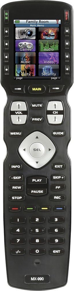 Universal Remote MX-990 Complete Control IR/RF Remote with Color LCD Screen, Black (MX990) [USED]