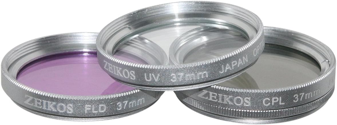 Zeikos ZE-FLK37 37mm Multi-Coated 3 Piece Filter Kit (UV-CPL-FLD)